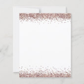 予算バラ金ゴールド結婚グリッターの白招待状 (裏面)