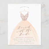 予算バラ金ゴールド結婚ズドレスブライダルシャワー (正面)