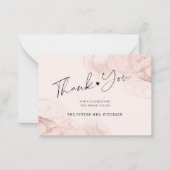 予算バラ金ゴールド赤面感謝していブライダルシャワーyou ノートカード (正面)