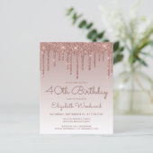 予算バラ金ゴールド40th誕生日パーティの招待状 (スタンド正面)