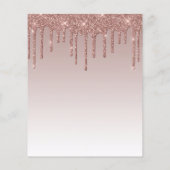 予算バラ金ゴールド40th誕生日パーティの招待状 (裏面)