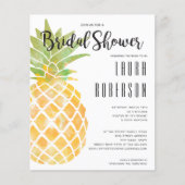 予算パイナップルブライダルシャワー招待 (正面)