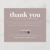 予算パッケージ喜んであなたに感謝のビジネス (裏面)