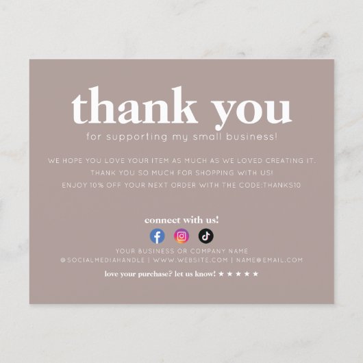 予算パッケージ喜んであなたに感謝のビジネス (裏面)