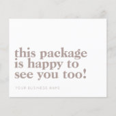 予算パッケージ喜んであなたに感謝のビジネス (正面)