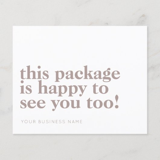 予算パッケージ喜んであなたに感謝のビジネス (正面)