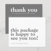 予算パッケージ喜んであなたに感謝のビジネス (正面/裏面)