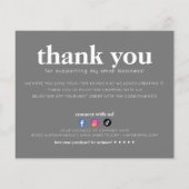 予算パッケージ喜んであなたに感謝のビジネス (裏面)