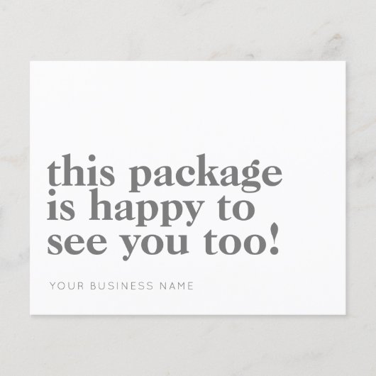 予算パッケージ喜んであなたに感謝のビジネス (正面)