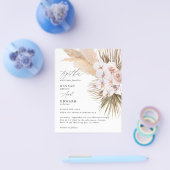 予算パンパスグラスの葉の蘭の素朴結婚性の チラシ (シングル)