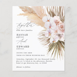 予算パンパスグラスの葉の蘭の素朴結婚性の チラシ