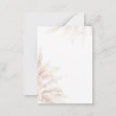 予算パンパスグラススクリプトベビーシャワーありがとう ノートカード (裏面)