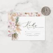 予算パンパスグラス結婚の素朴な答え ノートカード (正面/裏面インサイチュ)