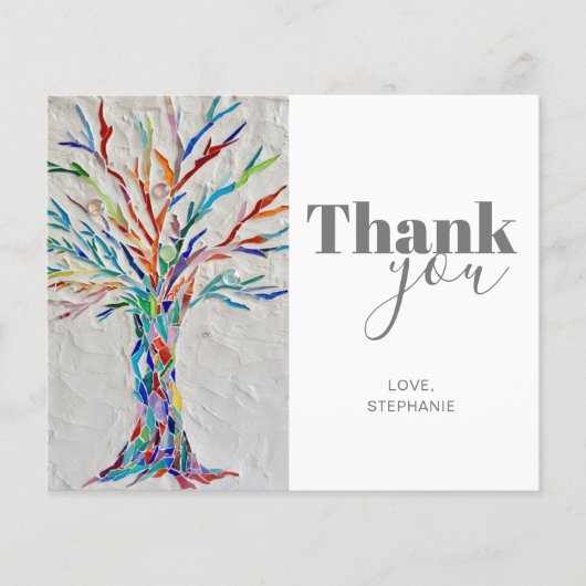 予算パーソナライズされたサンキューカード (正面)