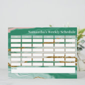 予算パーソナライズされた緑大理石クラススケジュール (スタンド正面)