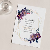 予算パープルフローラジオメトリフレーム日付の保存 チラシ