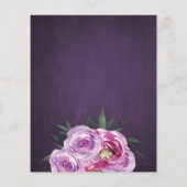 予算パープルフローラブライダルシャワー招待 チラシ