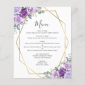 予算パープルフローラ金ゴールドジオメト結婚リのメニュー (正面)