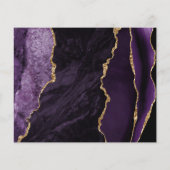 予算パープル瑪瑙の結婚式の日付を保存 (裏面)