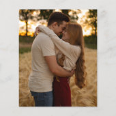 予算パープル素朴ライト写真の結婚式の招待 (裏面)