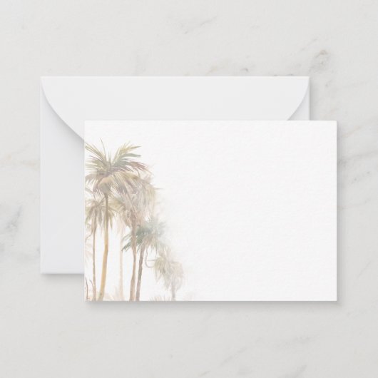 予算パームツリー引っ越しましたの移動発表 ノートカード (裏面)