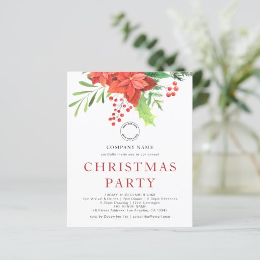予算ビジネスポインセチアのロゴクリスマスパーティー (スタンド正面)