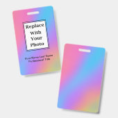 予算ビジネス従業員の写真IDバッジ バッジ (正面＆裏面)