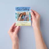 予算ビーチシーズとグリーティングファミリーフォト チラシ (手)