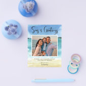 予算ビーチシーズとグリーティングファミリーフォト チラシ (シングル)