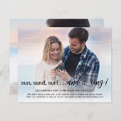 予算ビーチテーマ婚約発表写真 (正面/裏面)