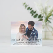 予算ビーチテーマ婚約発表写真 (スタンド正面)