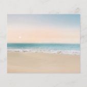 予算ビーチ先結婚式招待状 (裏面)