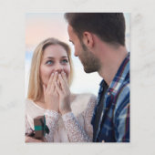 予算ビーチ写真婚約のお知らせ (裏面)