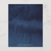 予算ビーチ文字列ライト結婚式招待状 (裏面)