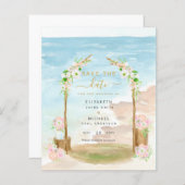 予算ビーチ沿岸救目的地招待状 (正面/裏面)