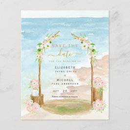 予算ビーチ沿岸救目的地招待状