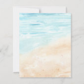 予算ビーチ海アドベンチャーブライダルシャワー招待状 (裏面)