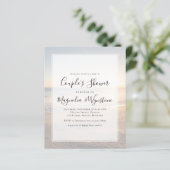 予算ビーチ海カップルのシャワー招待状 (スタンド正面)