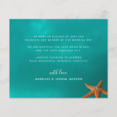 予算ビーチ結婚式カスタムの写真感謝していあなた (裏面)