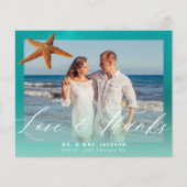 予算ビーチ結婚式カスタムの写真感謝していあなた チラシ (正面)