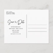 予算ビーチ結婚式日付の保存 案内ポストカード (裏面)