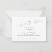 予算ピンクのエレガントな結婚式は日付を保存 ノートカード (裏面)