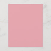 予算ピンクのバラのエレガントな結婚式の招待状 (裏面)