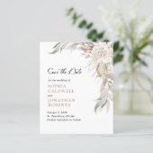 予算ピンクのバラエレガントの葉の日付を保存 (スタンド正面)