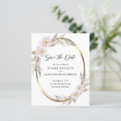 予算ピンクのフローラエレガントの葉の日付を保存 (スタンド正面)