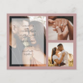 予算ピンクの写真の日付を結婚保存 (裏面)