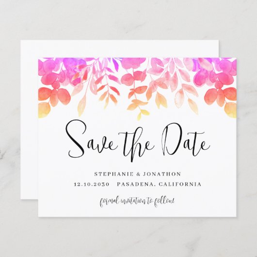 予算ピンクフローラ保存日付 (正面/裏面)