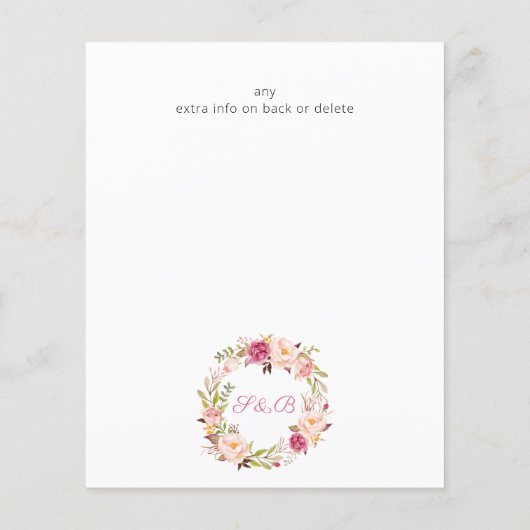 予算ピンク赤面フローラ保存日 (裏面)