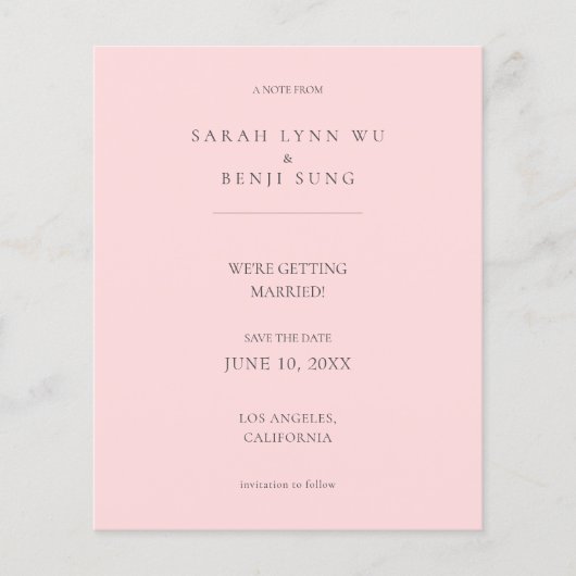 予算ピンクGミニマルモダンリスト2V2日付の保存 チラシ (正面)