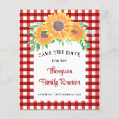 予算ファミリ懇親会ひまわり保存する日付カード (正面)